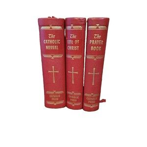 Catholic Press Set 3: The Prayer Book Catholic Missal Life of Christ 1954 READ